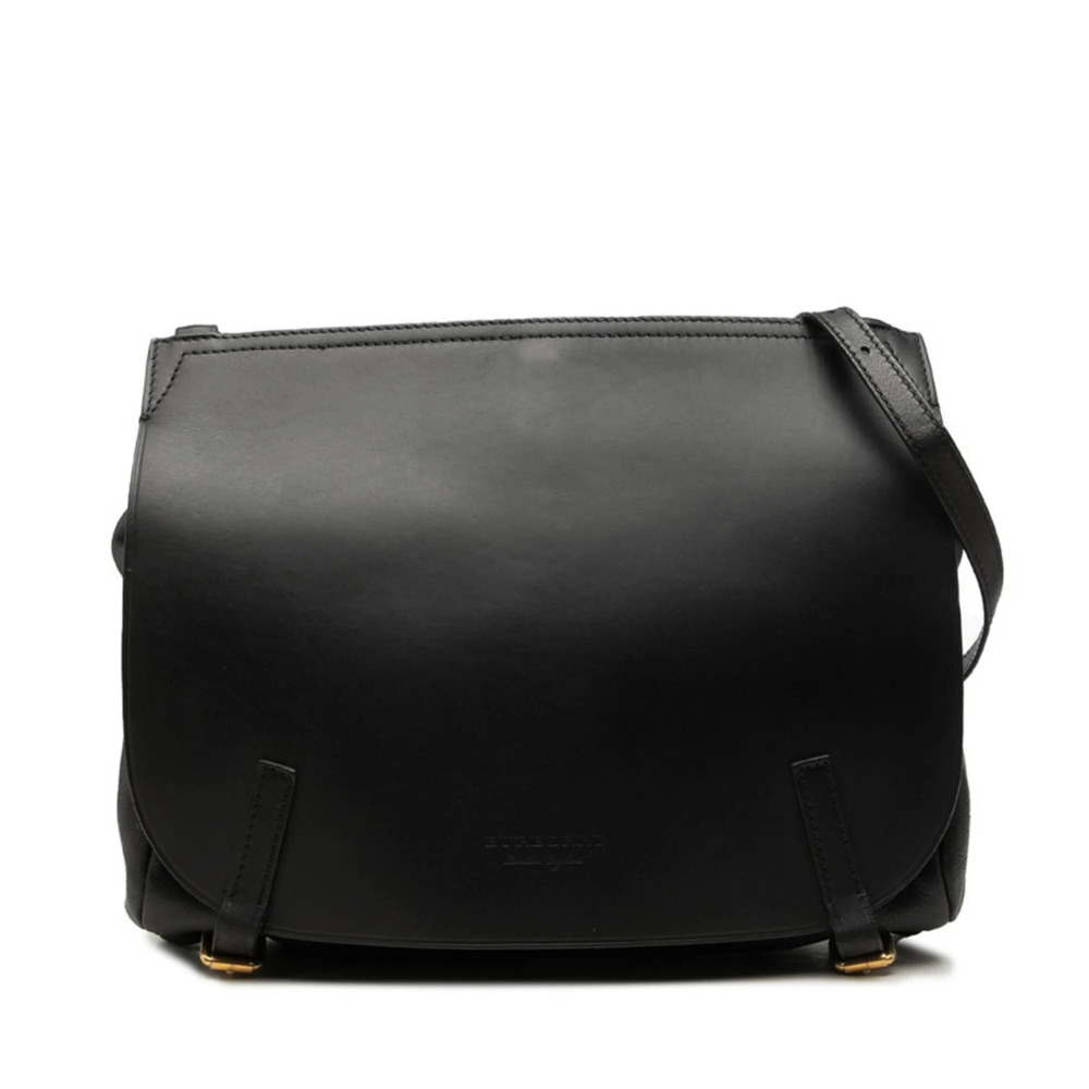 Burberry Crossbody Shoulder Bag Messenger Black Leather Women's BURBERRY